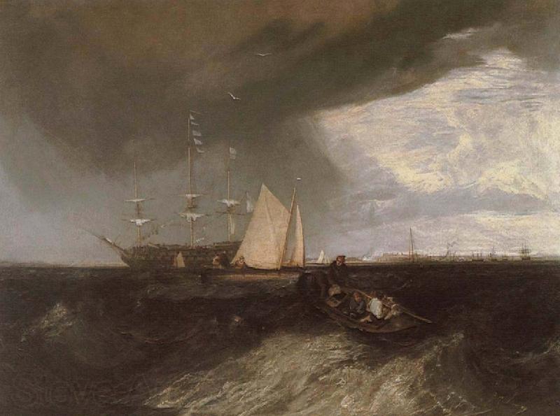 Joseph Mallord William Turner Warship Germany oil painting art